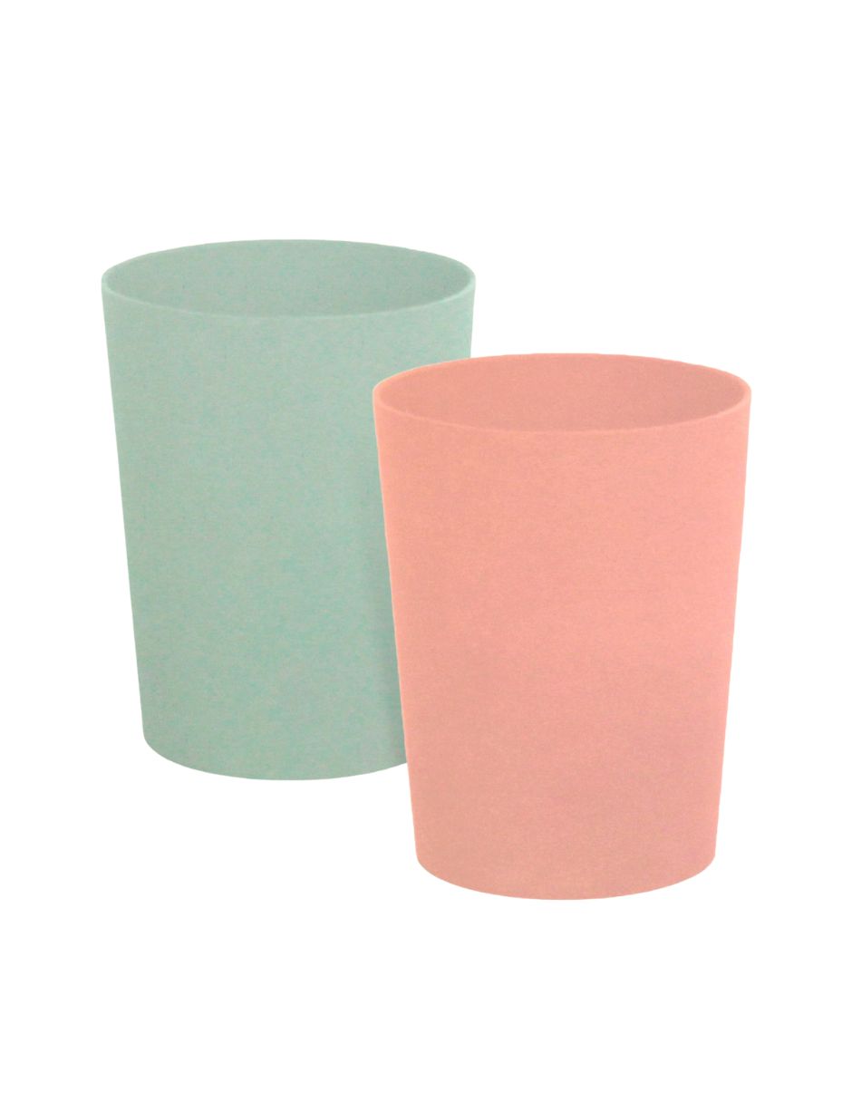 Vasos Entrenadores para Bebé-Toddler - Set de 2 - Palo de Rosa y Verde