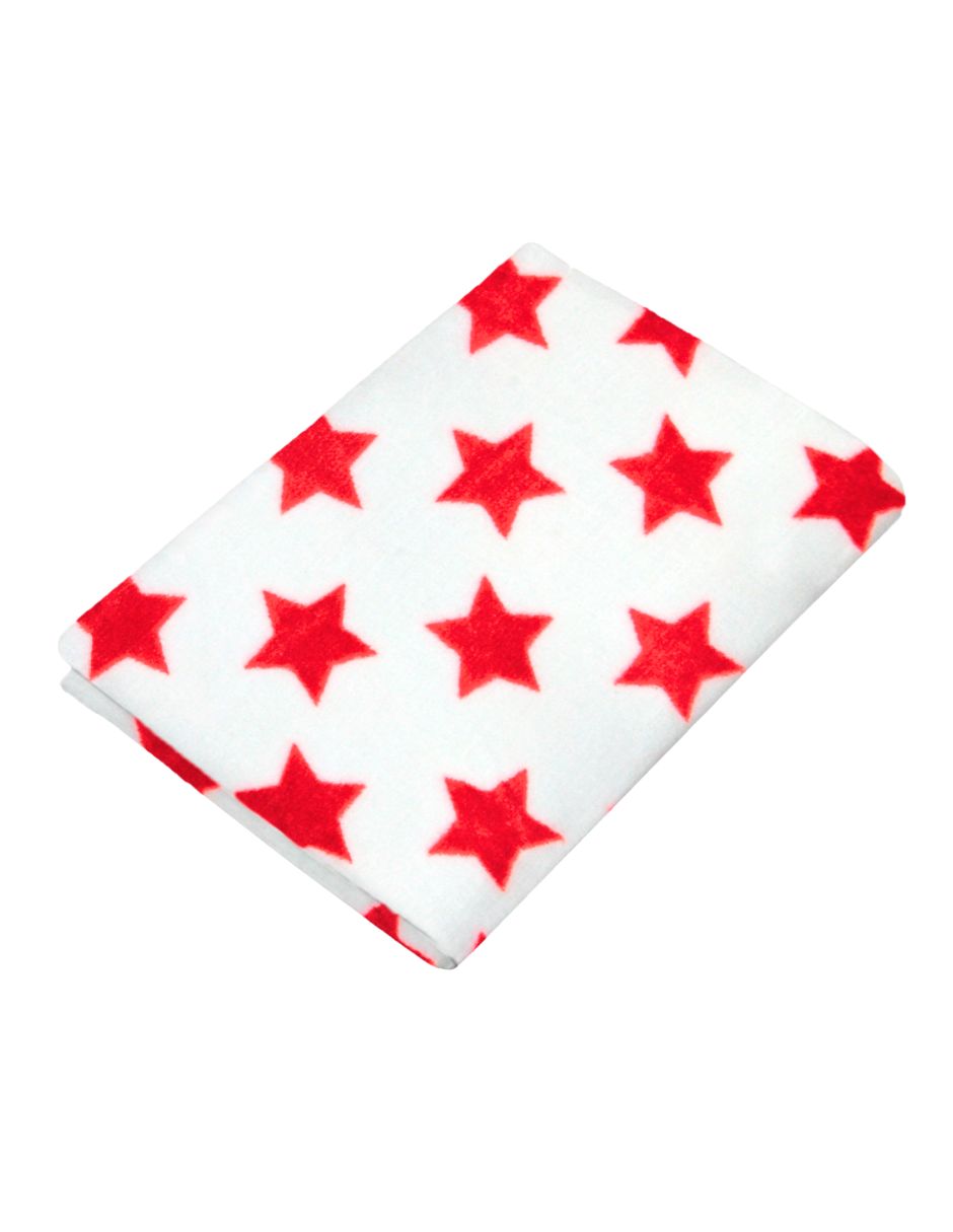 Sábana para Cuna Viajera ó Colchón Antireflujo - Súper Suave - Estrellas Rojo