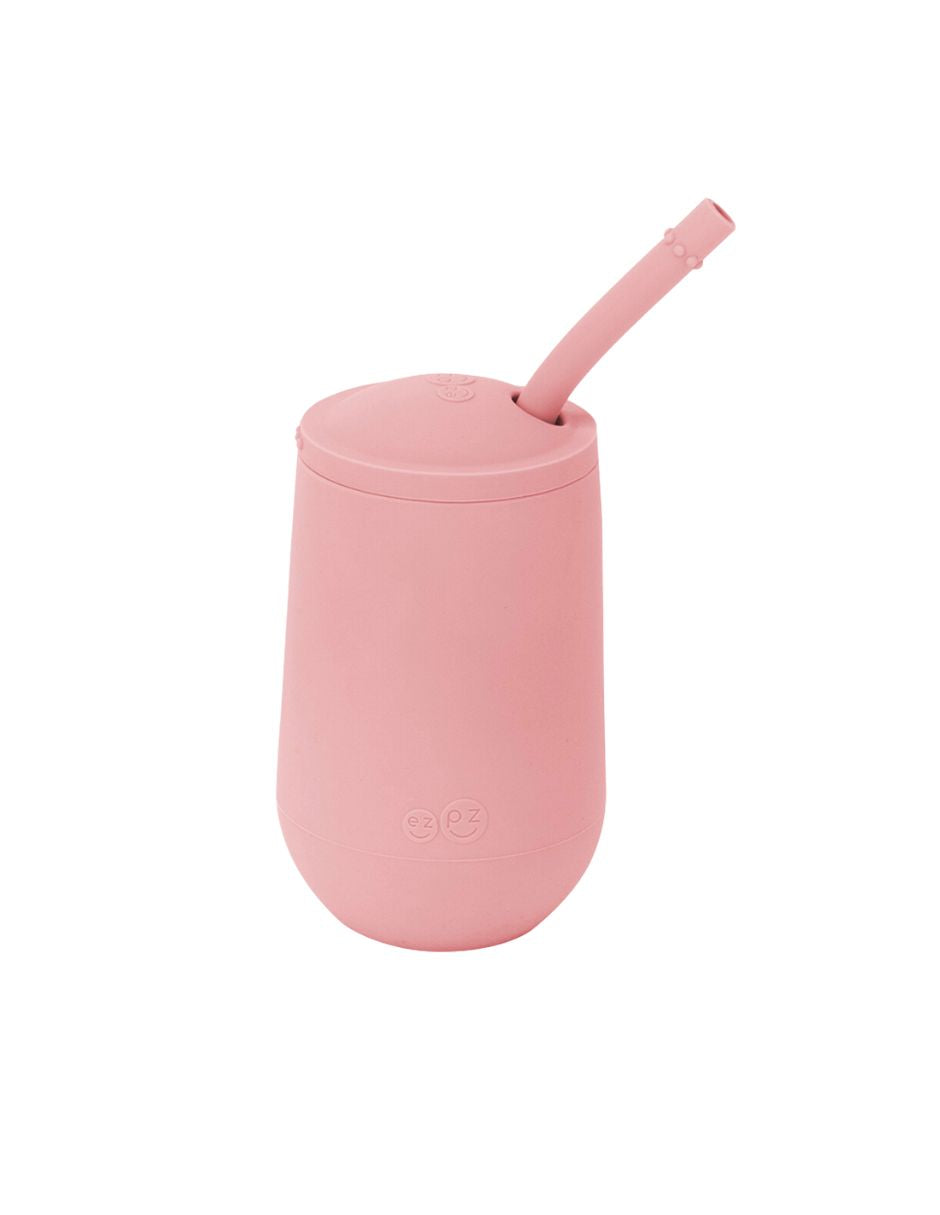 EZPZ Vaso con Popote Happy Rosa Nordico