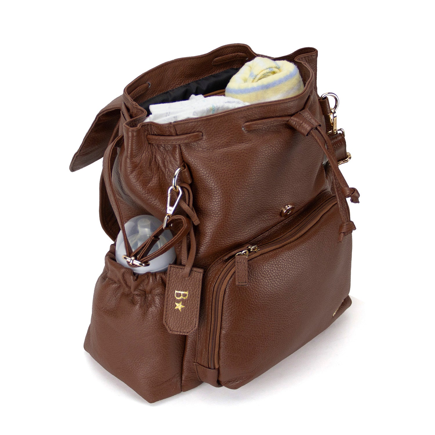 Pañalera Backpack Ella - Cognac