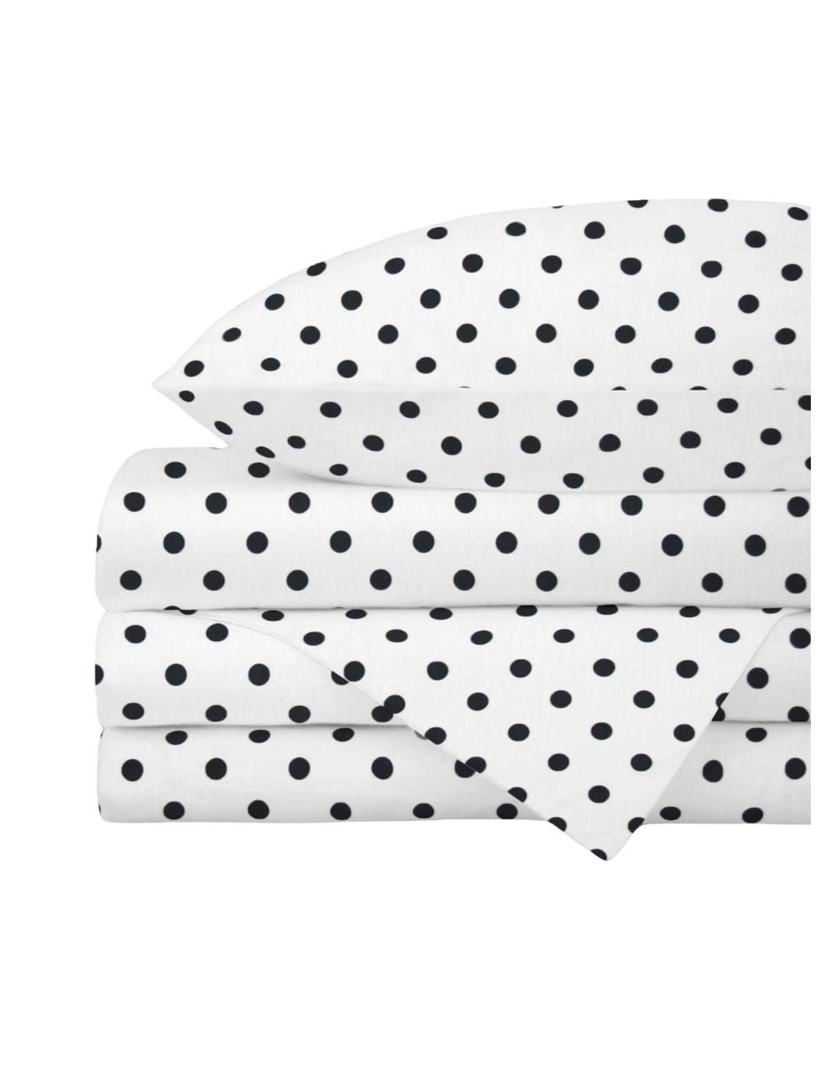 Juego de Sábanas para Cama Cuna Dots Blanco - 3 piezas - 100% Algodón