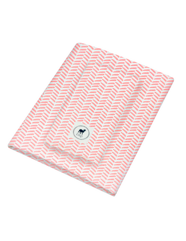 Juego de Sábanas para Cama Cuna Chevron Rosa - 3 piezas