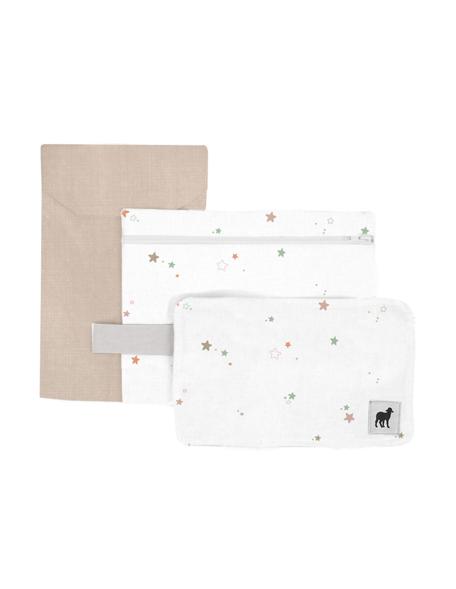 Set de 3 Estuches Organizadores - Unisex (Estrellitas Terra)